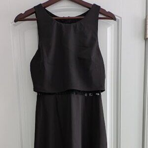 Lulus True Lover Black Lace Backless Maxi Dress – Size Small